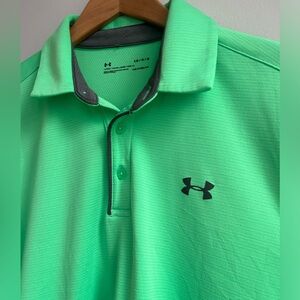 UNDER ARMOUR mens size large heat gear golf polo